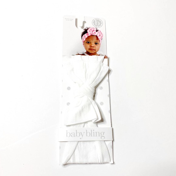 Baby Bling Other - Baby Bling Bow Knot Light Weight White NWT